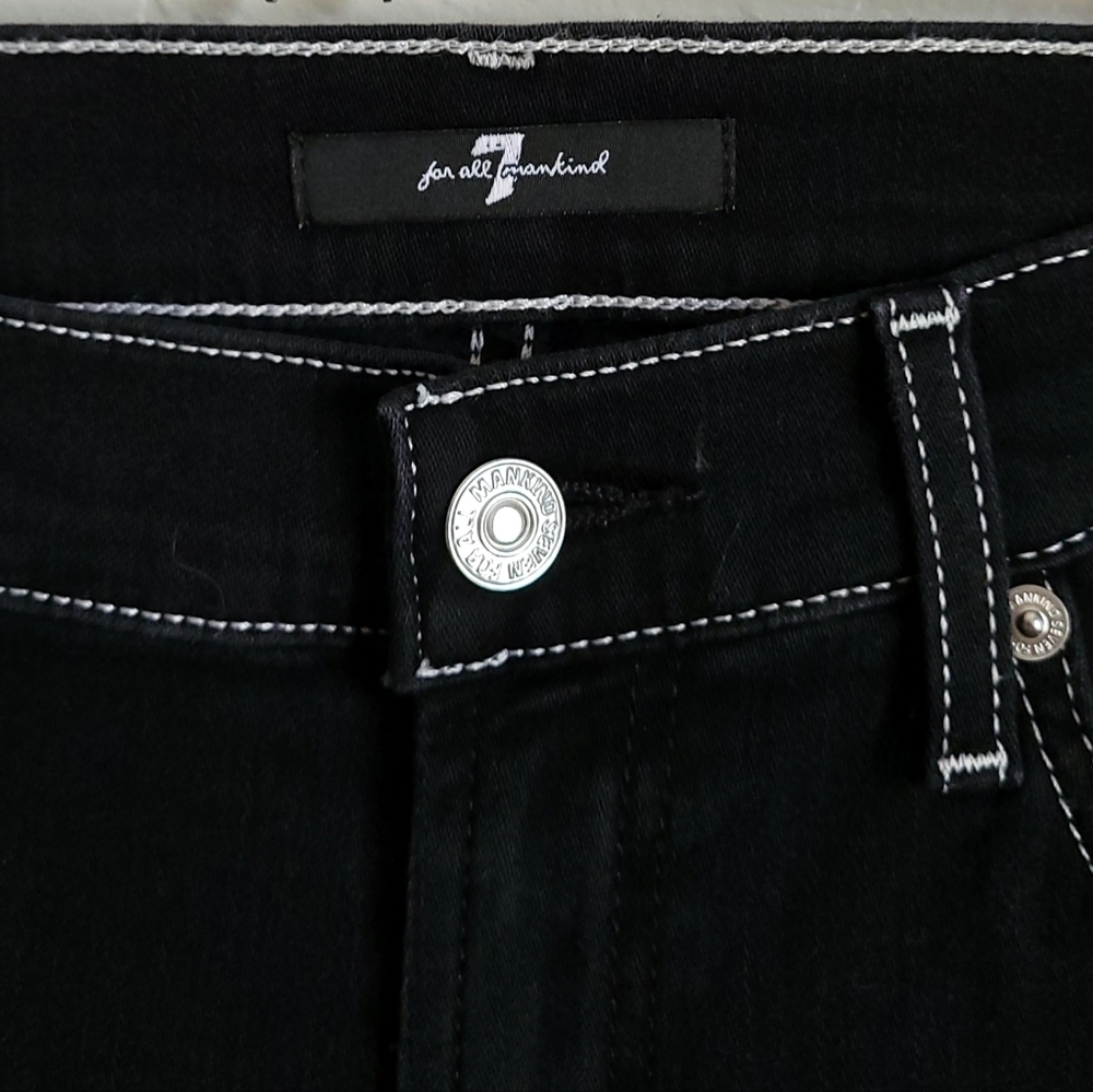 7 for All Mankind black ankle super skinny crop jeans 28 - Picture 8 of 15